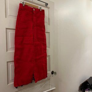 Anthropologie Red Cropped Pants 29